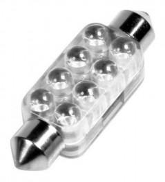 Innenraumlampe SV8,5-8, rot, 8 LEDs, 13 x 44