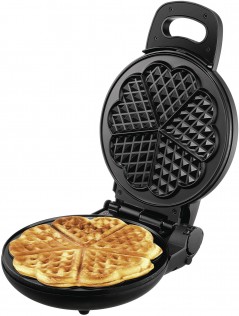 48215 Waffelautomat Herz / Edelstahl-Schwarz