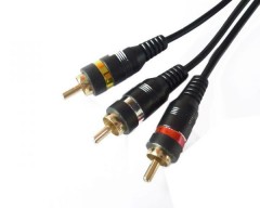 Videokabel DUBLIN, 3-Kanalausfhrung, schwarz, 0,75 m