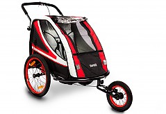 Rimorchio bambini 2 in 1 di Teamsix - Rimorchio e passeggino Jogger - ALU edition - BT2-B